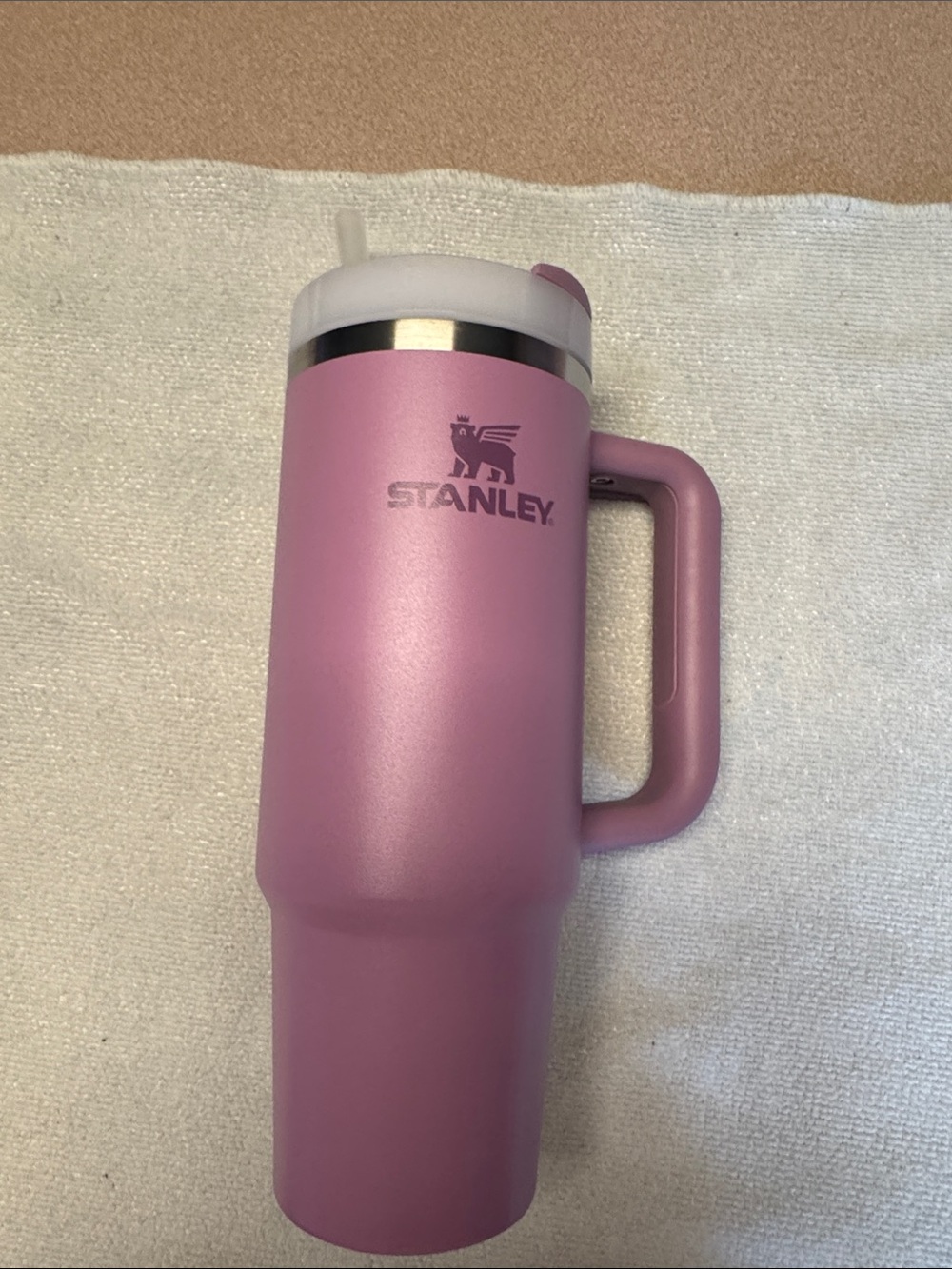 Stanley Mauve Pink Insulated Travel Tumbler with Handle